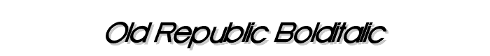 Old Republic BoldItalic font